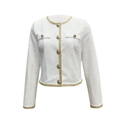 Damen Kurzjacke Elegante mit Knöpfen Schlicht Modern