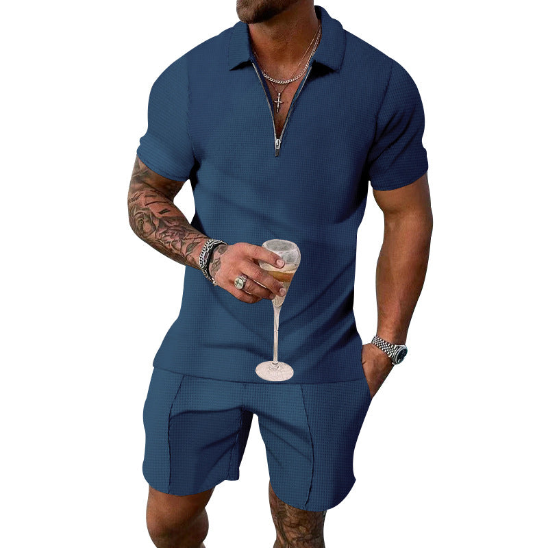 Herren Freizeit-Set Atmungsaktiv Reißverschluss Modern Sportlich
