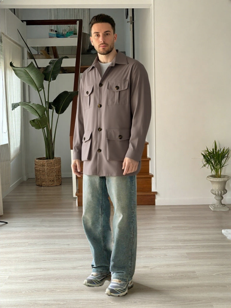 Herren Utility-Jacke Vielseitig Praktisch Wasserabweisend