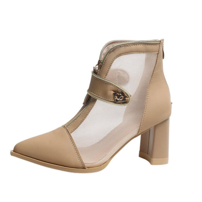 Damen High Heels Durchsichtige Absätze Elegante Schuhe