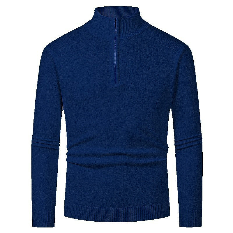 Herren Rollkragenpullover Elegent Reißverschluss Warm