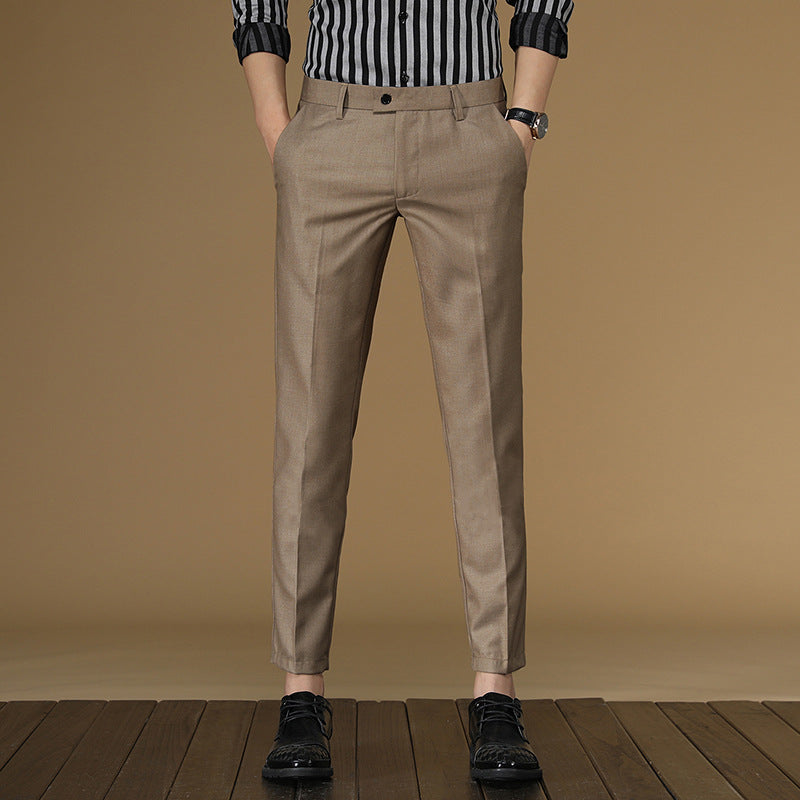 Herren Anzughose Slim Fit mit feiner Struktur
