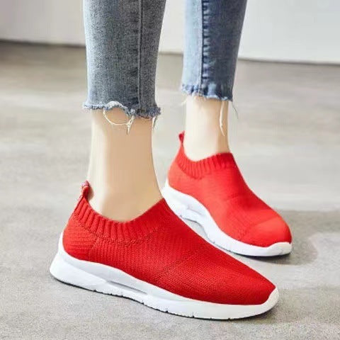 Damen Laufschuhe Bequem Elastisch Dämpfend