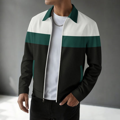Herren Übergangsjacke Modern Farbblock Design