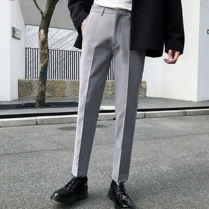 Elegante Herren Anzughose Schwarz Modern