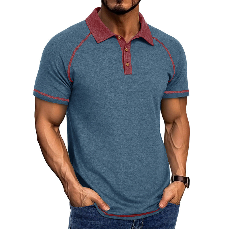 Herren Polohemd Sportlich Kontrastkragen Modern - BerlinGlamour