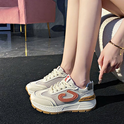 Damen Sneaker Bequem Atmungsaktiv Mesh Komfort
