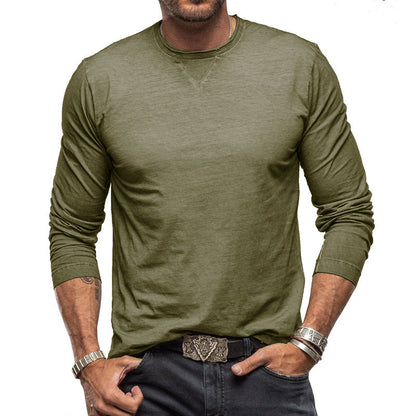Herren Langarmshirt Relaxed Fit Rundhals
