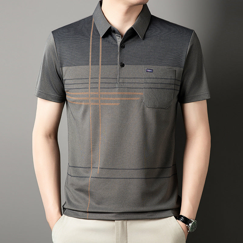 Herren Poloshirt Modern Grafikdesign Atmungsaktiv - BerlinGlamour