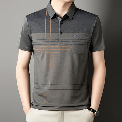 Herren Poloshirt Modern Grafikdesign Atmungsaktiv - BerlinGlamour