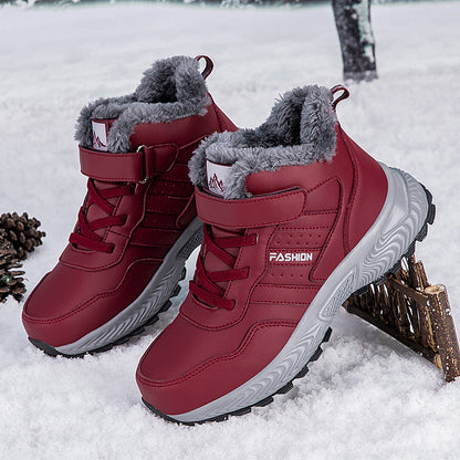 Damen Winterstiefel Warm Gefüttert Rutschfest Klettverschluss - BerlinGlamour