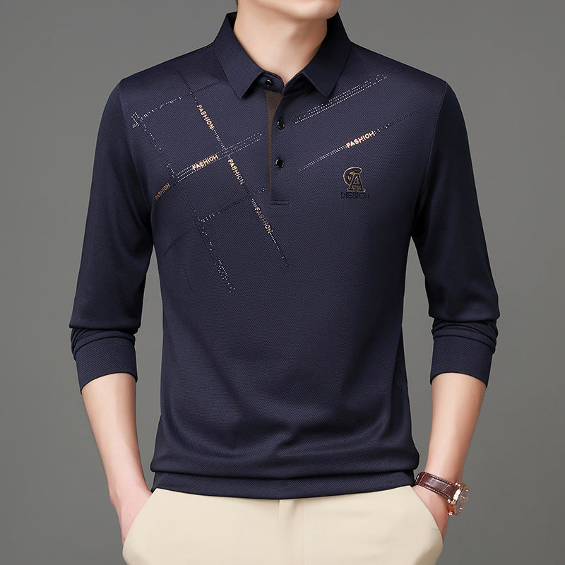 Herren Poloshirt Modern Grafikdruck Funktionstuch
