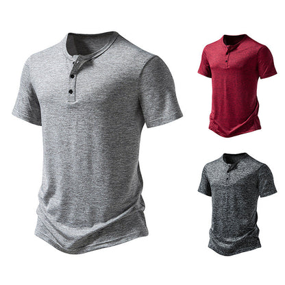 Herren Kurzarmhemd Modern Lässig Mit Knopfleiste
