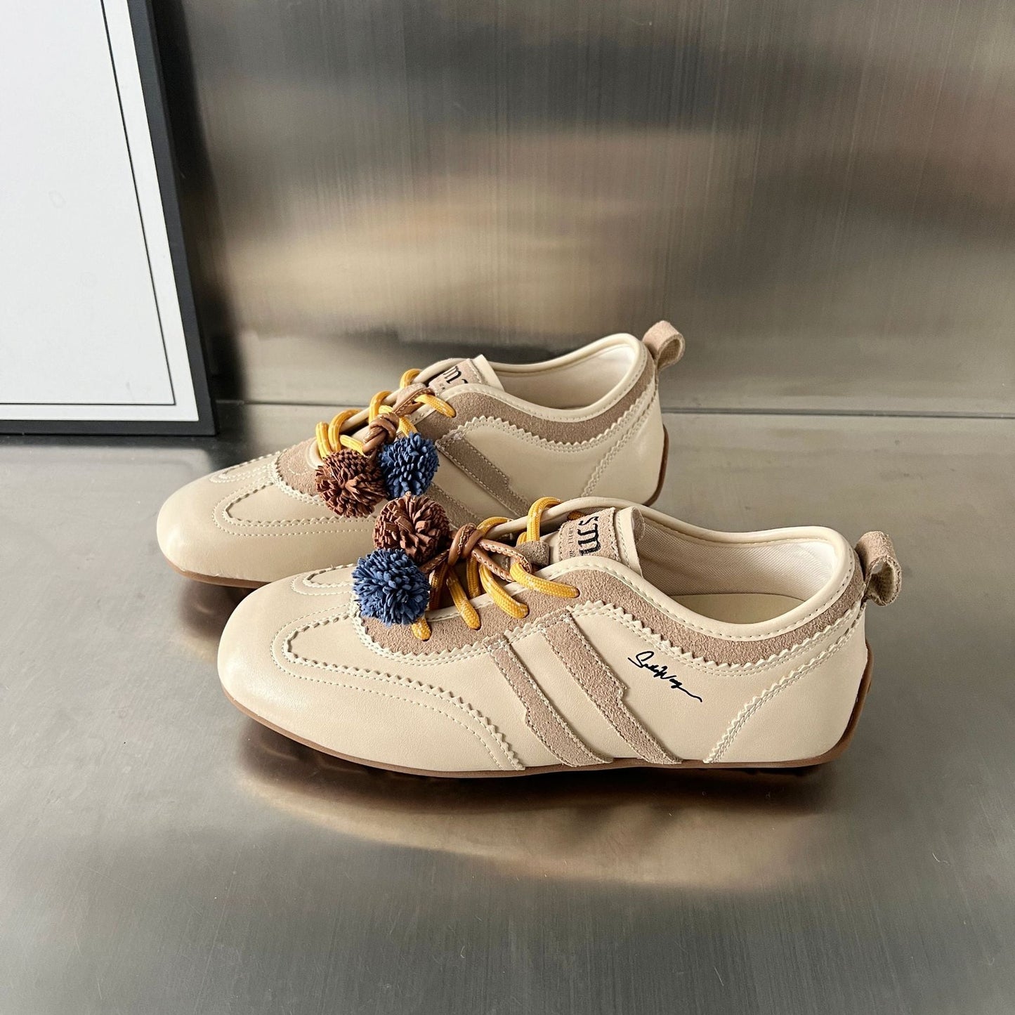 Damen Sport Schuhe Leder Freizeitschuhe Elegant Modern - BerlinGlamour