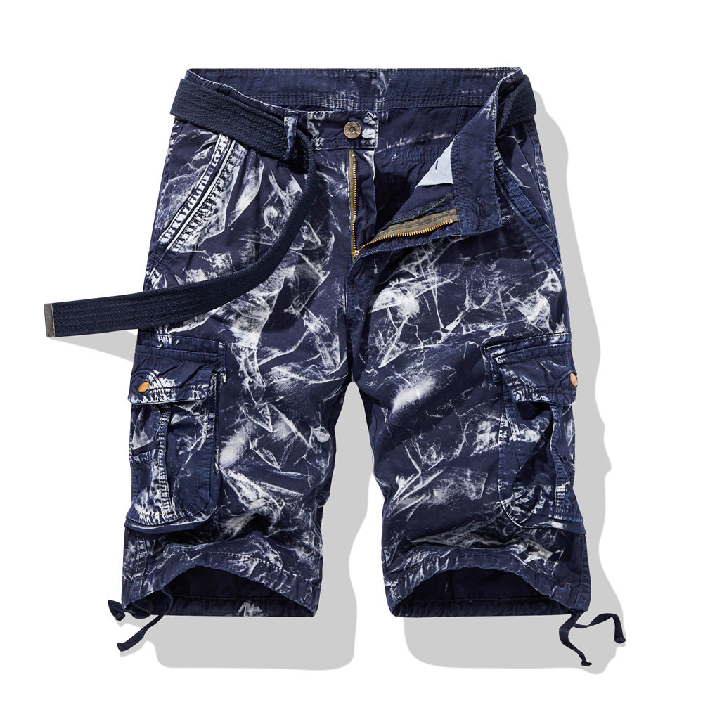 Herren Cargo Shorts Elastisch Bequem Mit Vielen Taschen