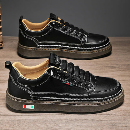 Damen Sneaker Dicke Sohle Modisch Schwarz