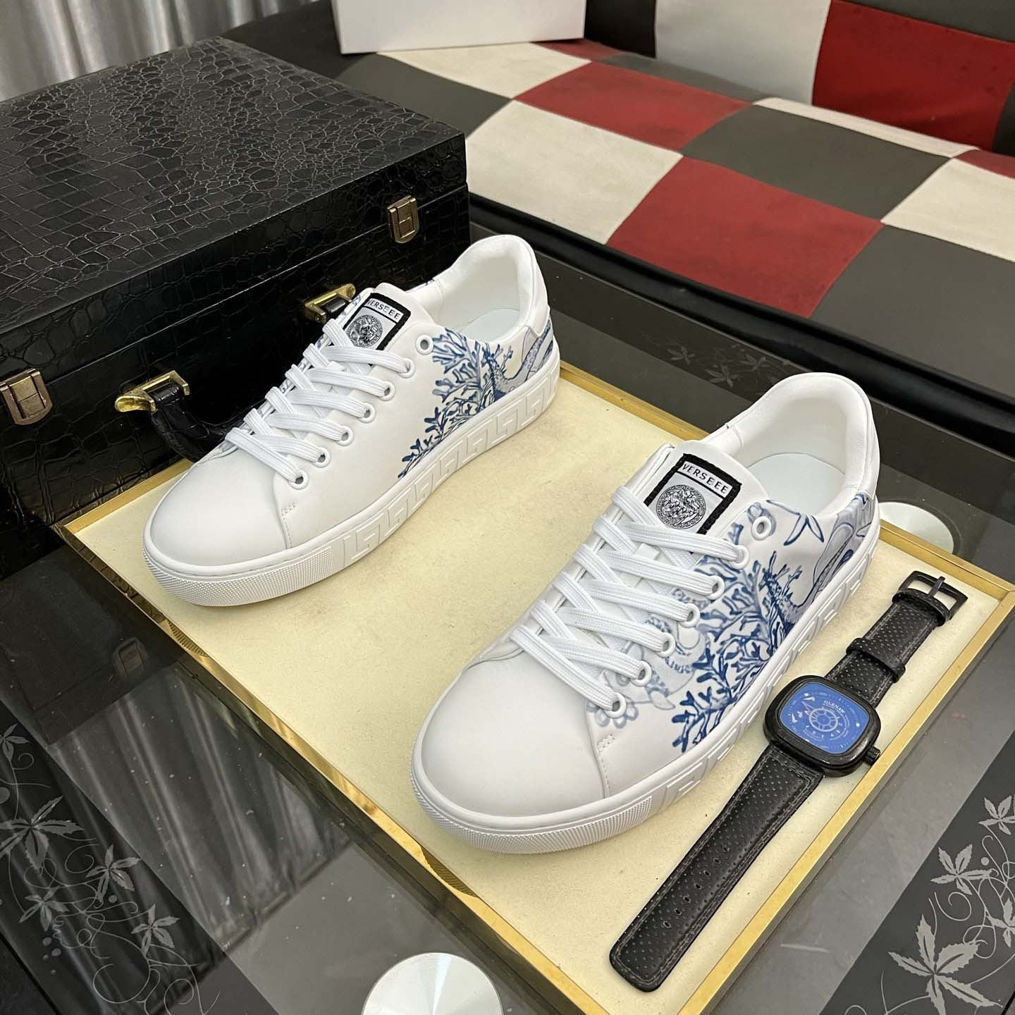 Damen Sneaker Komfort Schuhe Grafik Design Sportlich - BerlinGlamour