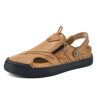 Damen Sandalen Bequem Reißverschluss Freizeitschuhe