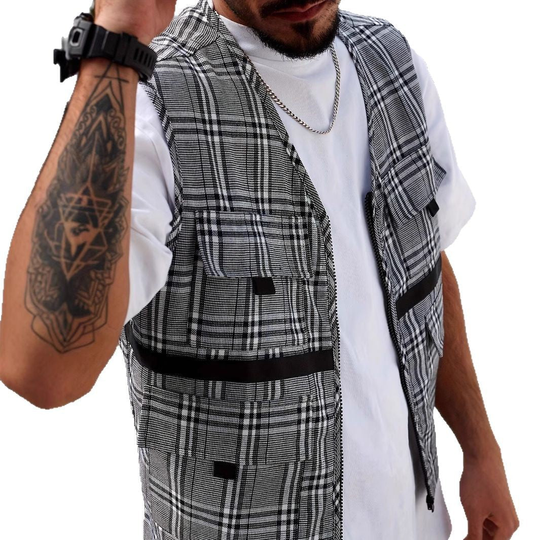 Herren Weste Funktionell mit vielen Taschen Modern