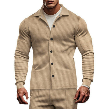 Herren Fitness Hemd Langarm mit Brusttasche Sportlich - BerlinGlamour