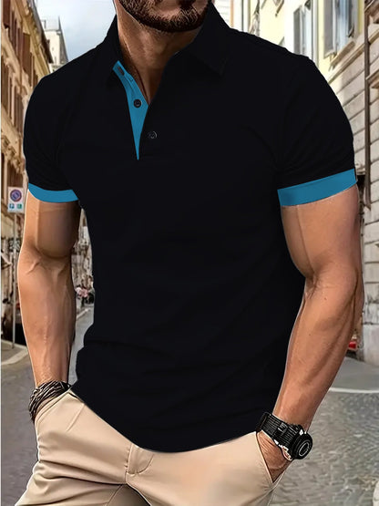 Herren Poloshirt Modern mit Kontraststreifen