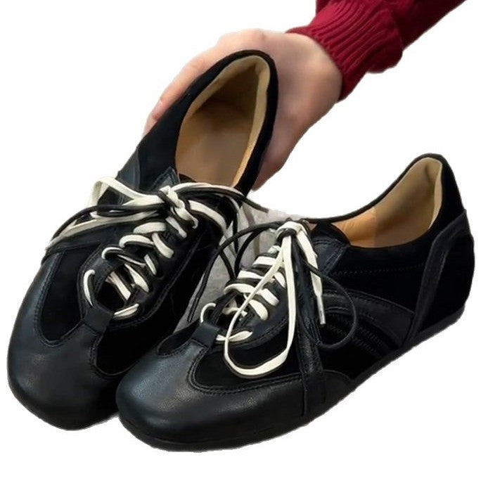 Damen Sneaker Weiches Leder Bequem Sportlich