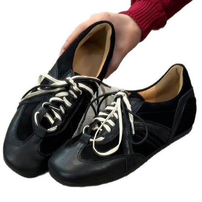 Damen Sneaker Weiches Leder Bequem Sportlich