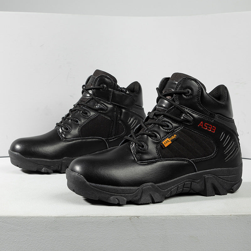 Herren Tactical Stiefel Outdoor Militärstil Schwarz