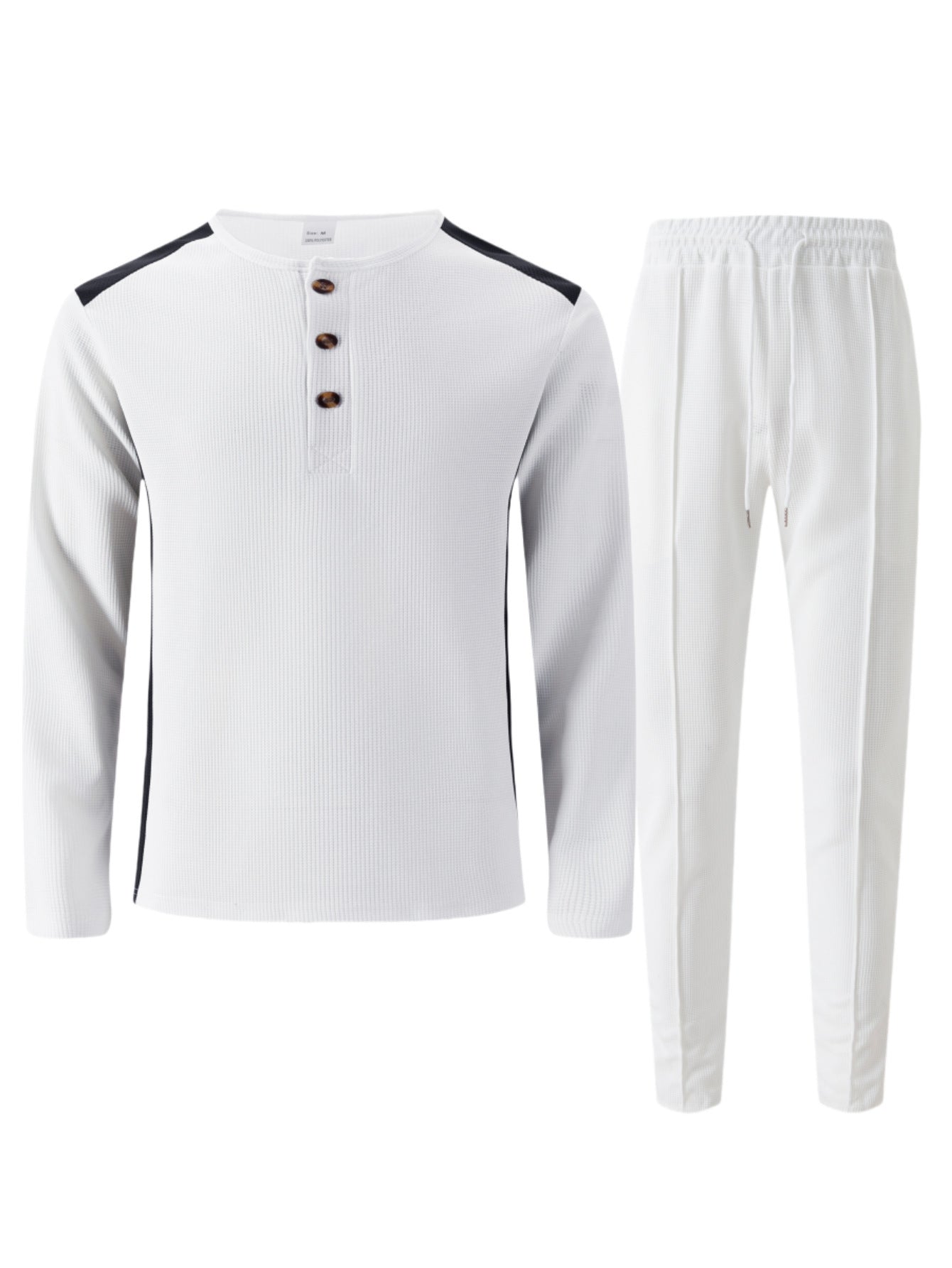 Herren Freizeitanzug mit Henley-Oberteil und Jogginghosen Modern