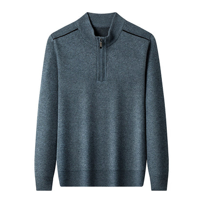 Herren Pullover Stehkragen Eleganter HalbReißverschluss Modern