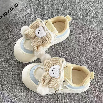 Damen Sneaker Kuschelig Verspielt Frauen Schuhe