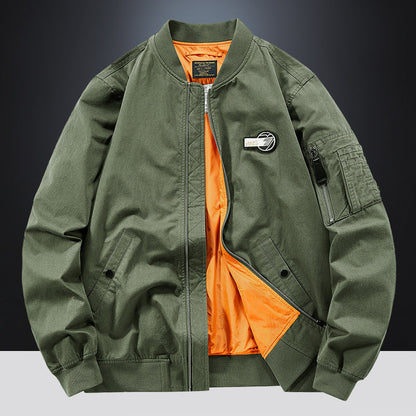 Herren Bomberjacke mit Taschen Schwarz Modern - BerlinGlamour