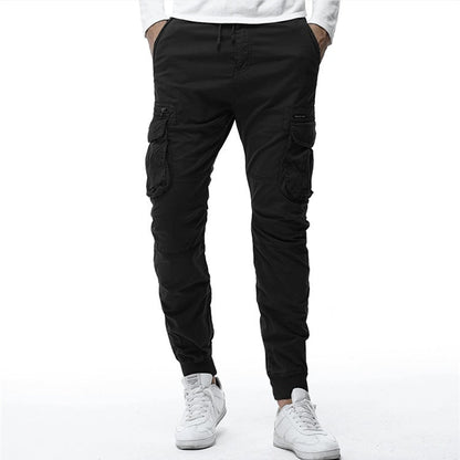 Herren Cargohose Bequem Elastisch Viel Taschen