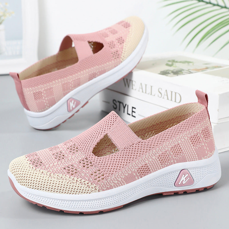 Damen Sneaker Leicht Atmungsaktiv Slip-On bequem