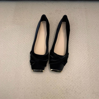 Damen Ballerinas Elegante Glanz Schuhe Spitze