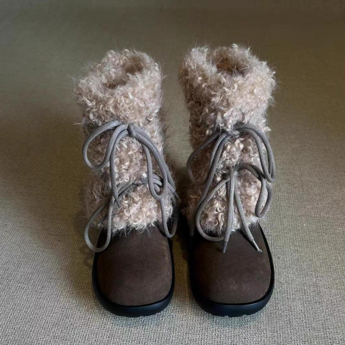 Damen Winterboots Warm Weich Kunstfell Rutschfest
