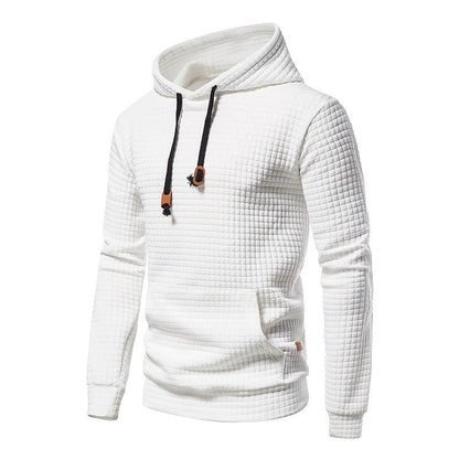 Herren Kapuzenpullover Strukturiert mit Känguru-Tasche Modern