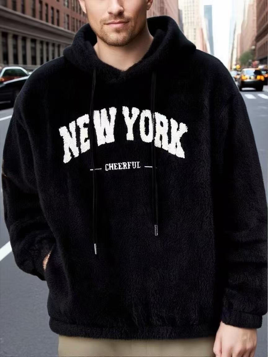 Kapuzenpullover Herren Fleece Kuschelig Sportlich