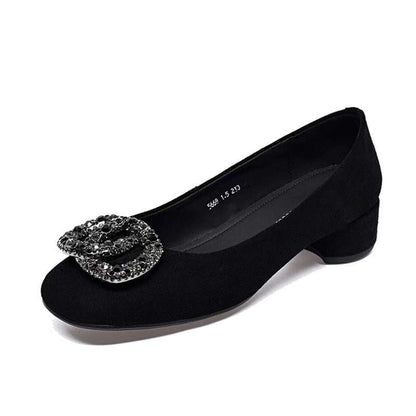 Damen Ballerinas mit Glitzer Schleife Schwarz