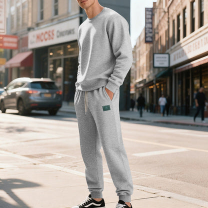 Herren Sportset Elastisch Rundhals Freizeit Outfit