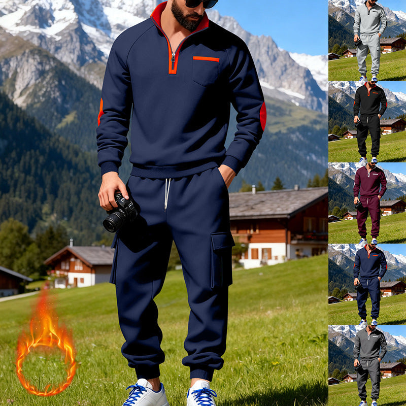 Herren Sportanzug Freizeitanzug Modern mit Taschen - BerlinGlamour