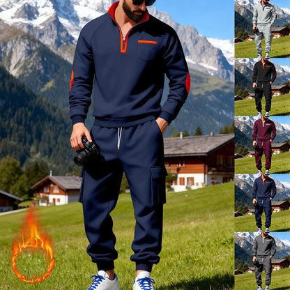 Herren Sportanzug Freizeitanzug Modern mit Taschen - BerlinGlamour