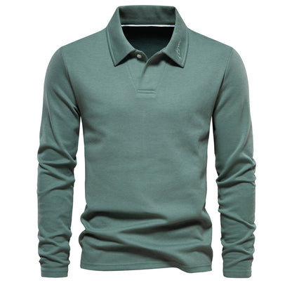 Herren Polo-Shirt Langarm Elegant Sportlich