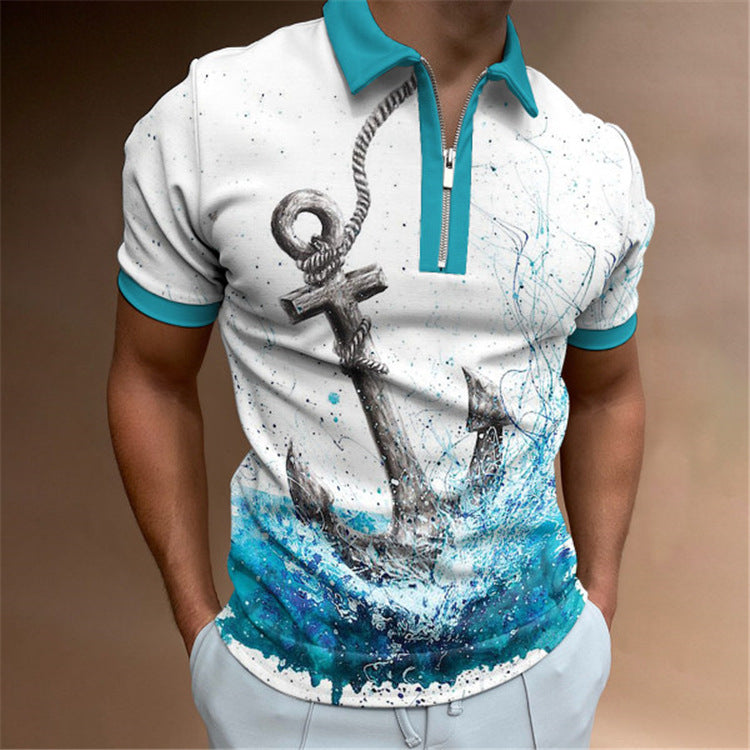 Herren Poloshirt Kurzarm Maritim Sportlich