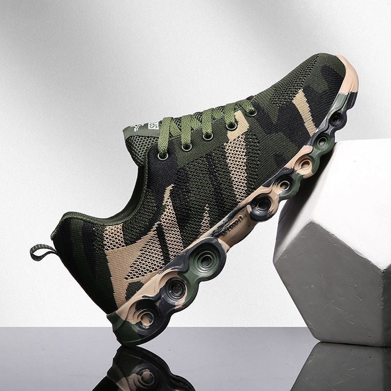 Damen Sneaker Sport Camouflage Laufschuhe Komfort Sohle