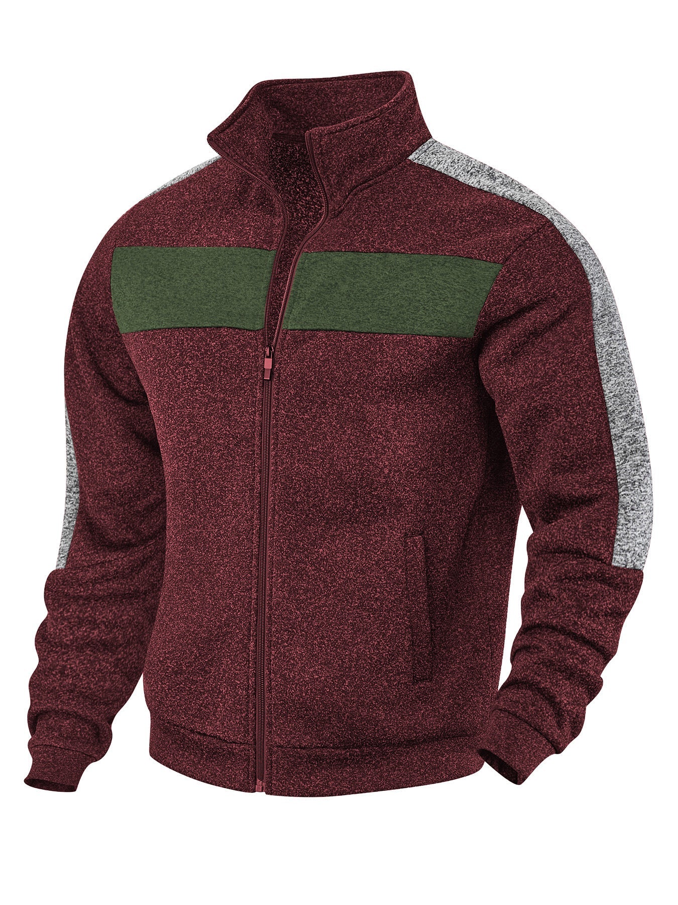 Herren Fleecejacke Sportlich Reflektierend Warm