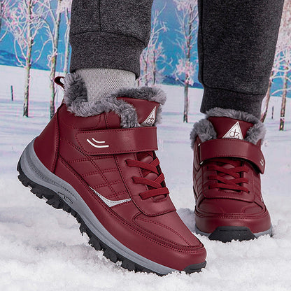 Damen Winterstiefel Isoliert Warm Klettschließe Schnee