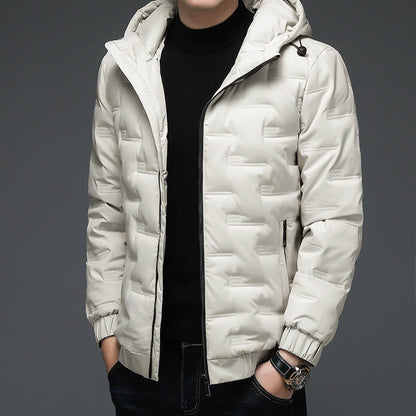 Herren Steppjacke Isoliert Warm mit Kapuze