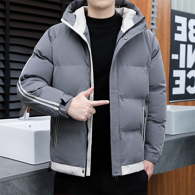Herren Daunenjacke Sportlich Warm mit Hochkragen