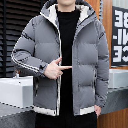 Herren Daunenjacke Sportlich Warm mit Hochkragen
